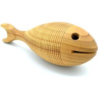 4betterdays Urfisch, Holz-Greifling aus heimischen Hölzern - 'Fish & Grip' 14x5 cm
