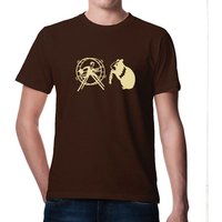 Picopoc T-Shirt Hamster und das Hamsterrad in Braun
