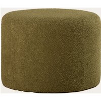 Lucie puf de salón redondo tapizado en borreguito verde40 % de descuento Lucie puf de salón redondo tapizado en borreguito verde40 % de descuento