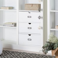 Tand módulo de 3 cajones para estantería lacada en blanco40 % de descuento Tand módulo de 3 cajones para estantería lacada en blanco40 % de descuento