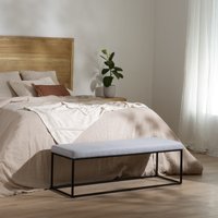 Coney banco descalzador tapizado gris 30 % de descuento Coney banco descalzador tapizado gris 30 % de descuento