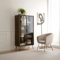 Baltic vitrina de madera maciza y metal 18 % de descuento Baltic vitrina de madera maciza y metal 18 % de descuento