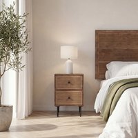 Banak 19% Rabatt auf Bourbonfarbene Nachtkommode aus massivem Mangoholz