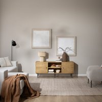 Boreal mueble tv de madera maciza de mango y metal 25 % de descuento Boreal mueble tv de madera maciza de mango y metal 25 % de descuento