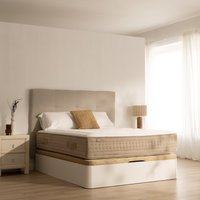 Leyre canapé abatible de madera con tapa tapizada Leyre canapé abatible de madera con tapa tapizada