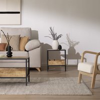 Boston mesa auxiliar de madera maciza de mango y metal 25 % de descuento Boston mesa auxiliar de madera maciza de mango y metal 25 % de descuento