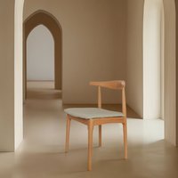 Verona silla de madera maciza de haya tapizada en beige 20 % de descuento Verona silla de madera maciza de haya tapizada en beige 20 % de descuento