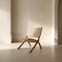 Nala butaca plegable de madera maciza de haya y cuerda trenzada 10 % de descuento Nala butaca plegable de madera maciza de haya y cuerda trenzada 10 % de descuento