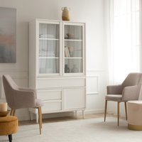 Margot vitrina de madera lacada en blanco 25 % de descuento Margot vitrina de madera lacada en blanco 25 % de descuento