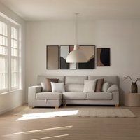 Shambala sofá chaise longue izquierda 4 plazas con almacenaje gris Shambala sofá chaise longue izquierda 4 plazas con almacenaje gris