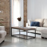 Irune mesa de centro de madera maciza de araucaria y metal 22 % de descuento Irune mesa de centro de madera maciza de araucaria y metal 22 % de descuento