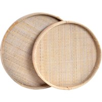Viky bandeja set 2 ratan natural marron 10 % de descuento Viky bandeja set 2 ratan natural marron 10 % de descuento