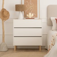 Canes cómoda blanco mate y natural duna Canes cómoda blanco mate y natural duna