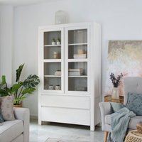 Liland vitrina de madera lacada en blanco 30 % de descuento Liland vitrina de madera lacada en blanco 30 % de descuento