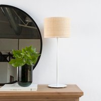Sawa lampara sobremesa grande base metal blanco pantalla rafia h 60 10 % de descuento Sawa lampara sobremesa grande base metal blanco pantalla rafia h 60 10 % de descuento