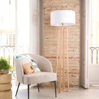 Amyl lámpara de pie salon base de madera pantalla 50*24 blanca h 158 cm 10 % de descuento Amyl lámpara de pie salon base de madera pantalla 50*24 blanca h 158 cm 10 % de descuento