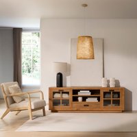 Mambe mueble tv de madera maciza de acacia 18 % de descuento Mambe mueble tv de madera maciza de acacia 18 % de descuento