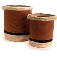 Pasas set de 2 cestas de algodón 10 % de descuento Pasas set de 2 cestas de algodón 10 % de descuento