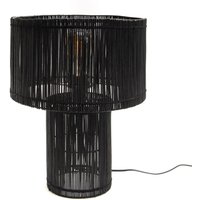 Lamas lámpara de mesa de hierro y ratán 10 % de descuento Lamas lámpara de mesa de hierro y ratán 10 % de descuento