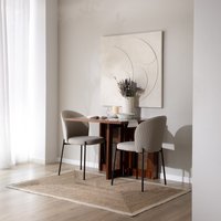 Tan mesa de comedor plegable rectangular 88/160 de madera maciza de mindi en color teca 20 % de descuento Tan mesa de comedor plegable rectangular 88/160 de madera maciza de mindi en color teca 20 % de descuento