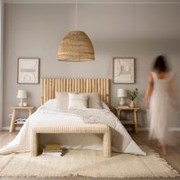 Nusa cabecero de madera maciza de teca para cama de 150 y 160 18 % de descuento Nusa cabecero de madera maciza de teca para cama de 150 y 160 18 % de descuento