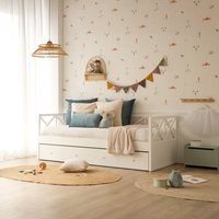 Niza cama nido lacada en blanco para colchón de 90 20 % de descuento Niza cama nido lacada en blanco para colchón de 90 20 % de descuento