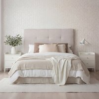 Maira cabecero tapizado beige para cama de 140 y 145 Maira cabecero tapizado beige para cama de 140 y 145