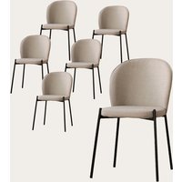 Pack 6 sillas nuren tapizada beige 25 % de descuento Pack 6 sillas nuren tapizada beige 25 % de descuento