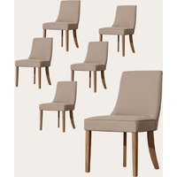 Pack 6 sillas bimba tapizada beige 22 % de descuento Pack 6 sillas bimba tapizada beige 22 % de descuento