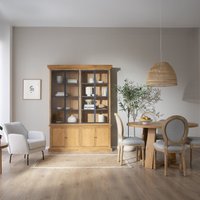 Parma vitrina de madera maciza de mango y metal 35 % de descuento Parma vitrina de madera maciza de mango y metal 35 % de descuento