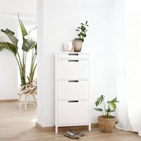 Orus zapatero estrecho colgante de madera maciza lacada en blanco 60 % de descuento Orus zapatero estrecho colgante de madera maciza lacada en blanco 60 % de descuento