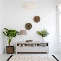 Cuzco mueble tv de madera maciza blanco wild 50 % de descuento Cuzco mueble tv de madera maciza blanco wild 50 % de descuento