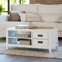 Kehra mesa de centro de madera blanca 50 % de descuento Kehra mesa de centro de madera blanca 50 % de descuento