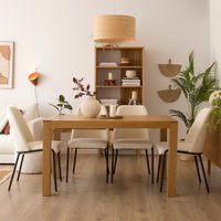 Gael mesa de comedor extensible rectangular 140/190 roble 50 % de descuento Gael mesa de comedor extensible rectangular 140/190 roble 50 % de descuento