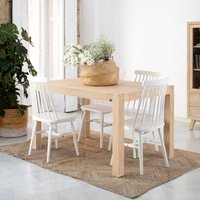 Gael mesa de comedor extensible rectangular 160/210 de madera color natural 50 % de descuento Gael mesa de comedor extensible rectangular 160/210 de madera color natural 50 % de descuento