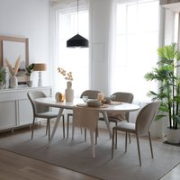 Didier mesa de comedor extensible ovalada 160/200 lacada en blanco 22 % de descuento Didier mesa de comedor extensible ovalada 160/200 lacada en blanco 22 % de descuento