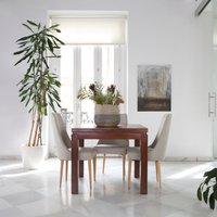 Blay mesa de comedor extensible cuadrada 90/180 de madera maciza de mindi color teca 40 % de descuento Blay mesa de comedor extensible cuadrada 90/180 de madera maciza de mindi color teca 40 % de descuento