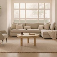 Venier mesa de centro redonda de madera maciza de mango 10 % de descuento Venier mesa de centro redonda de madera maciza de mango 10 % de descuento