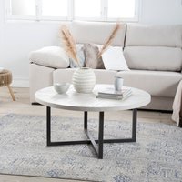 Vera mesa de centro redonda de madera maciza y metal 15 % de descuento Vera mesa de centro redonda de madera maciza y metal 15 % de descuento