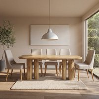 Venier mesa de comedor rectangular de madera maciza de mango 10 % de descuento Venier mesa de comedor rectangular de madera maciza de mango 10 % de descuento
