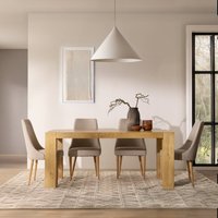 Lecler mesa de comedor rectangular de madera maciza de mango 10 % de descuento Lecler mesa de comedor rectangular de madera maciza de mango 10 % de descuento