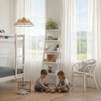 Banak 28% Rabatt Weiße Kinderleiterregale aus lackiertem Holz von Bassay