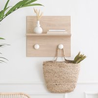 Hansel perchero de pared con estante Hansel perchero de pared con estante