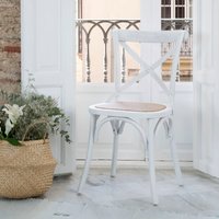 Bihar silla de madera maciza de olmo color blanco wash Bihar silla de madera maciza de olmo color blanco wash