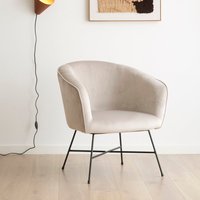 Banak 18% Rabatt auf den grauen Samtsessel Sigrid