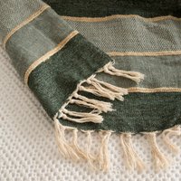 Bandol plaid de algodón verde natural 130x170 cm 10 % de descuento Bandol plaid de algodón verde natural 130x170 cm 10 % de descuento