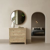 Zilara cómoda de madera maciza tallada de mango 10 % de descuento Zilara cómoda de madera maciza tallada de mango 10 % de descuento