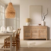 Zilara aparador de madera maciza tallada de mango de 150 cm 10 % de descuento Zilara aparador de madera maciza tallada de mango de 150 cm 10 % de descuento