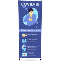 Safety Awareness Korean Style X Banner Stands