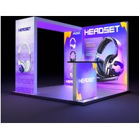 Custom 10ft Backlit Trade Show Display - Design 1